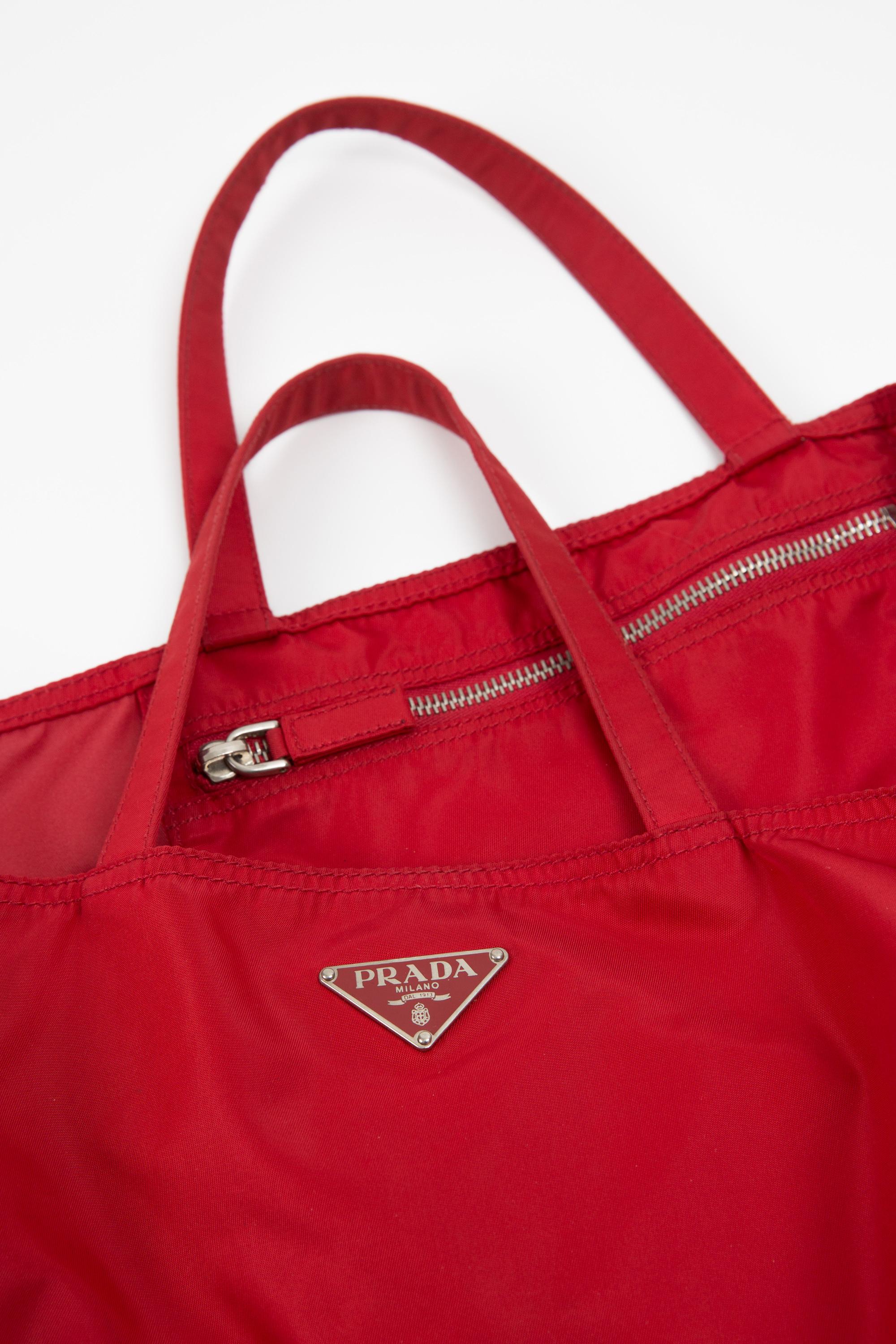 Prada Red Large Robot Nylon Bag For Sale 2