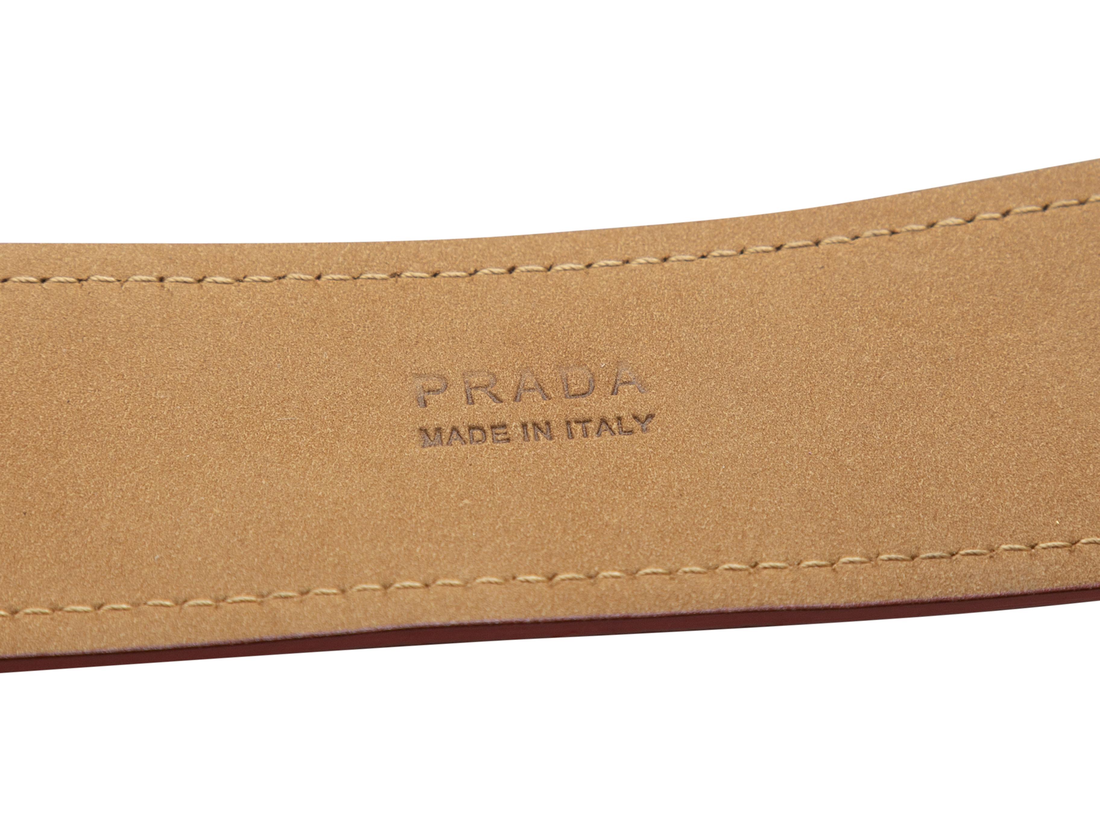 Brown Prada Red Leather Belt