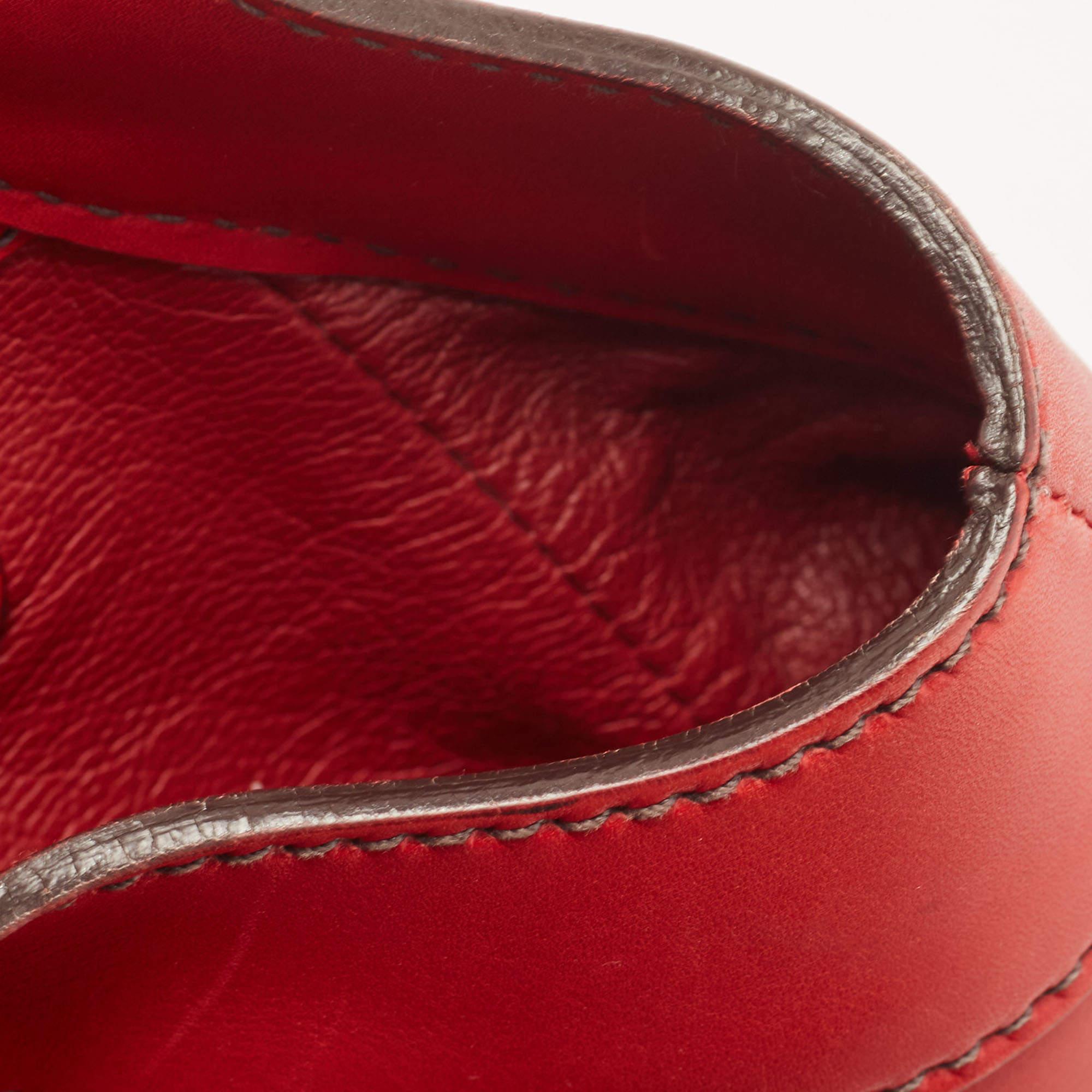 Prada Red Leather Buckle Shoulder Bag 9