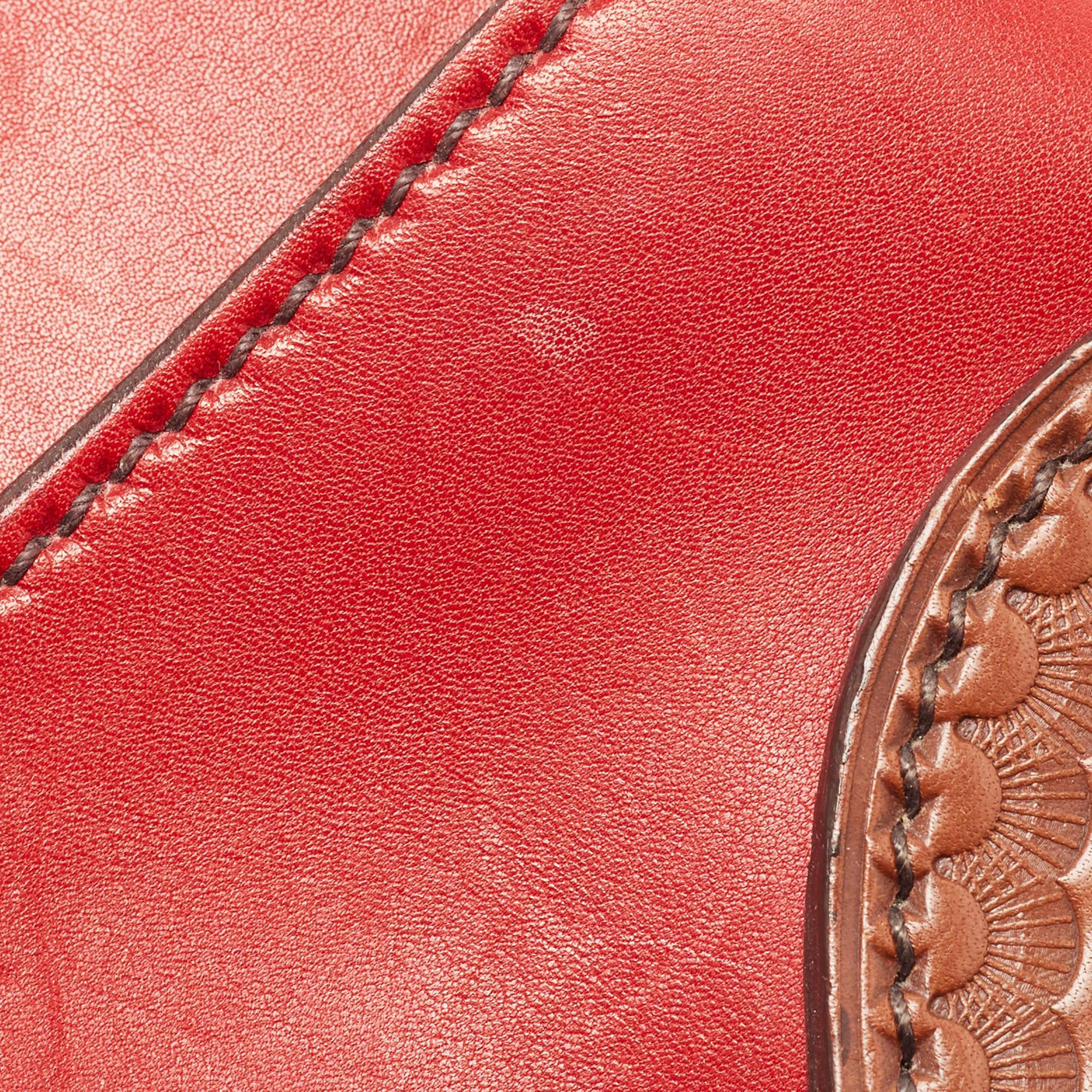 Prada Red Leather Buckle Shoulder Bag 12