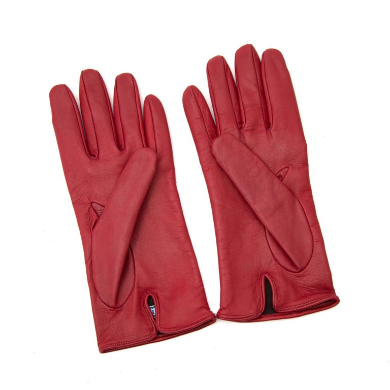 Prada Red Leather Gloves at 1stDibs | prada gloves, prada red gloves