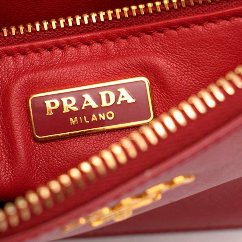 Prada Red Leather Pouch 1