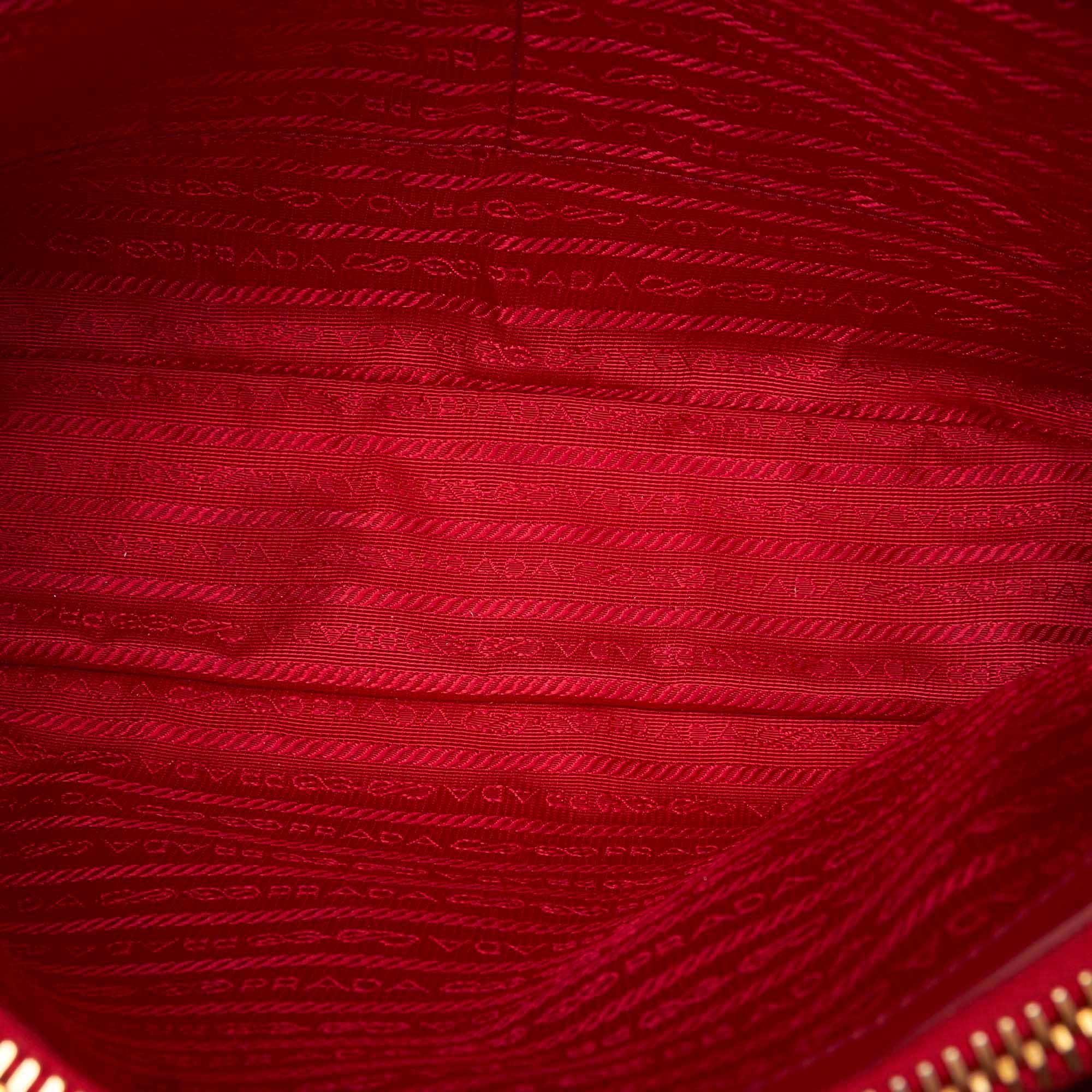 Prada Red  Leather Saffiano Lux Handbag Italy w/ Authenticity Card 1