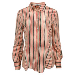 Prada Red/Navy Striped Blouse
