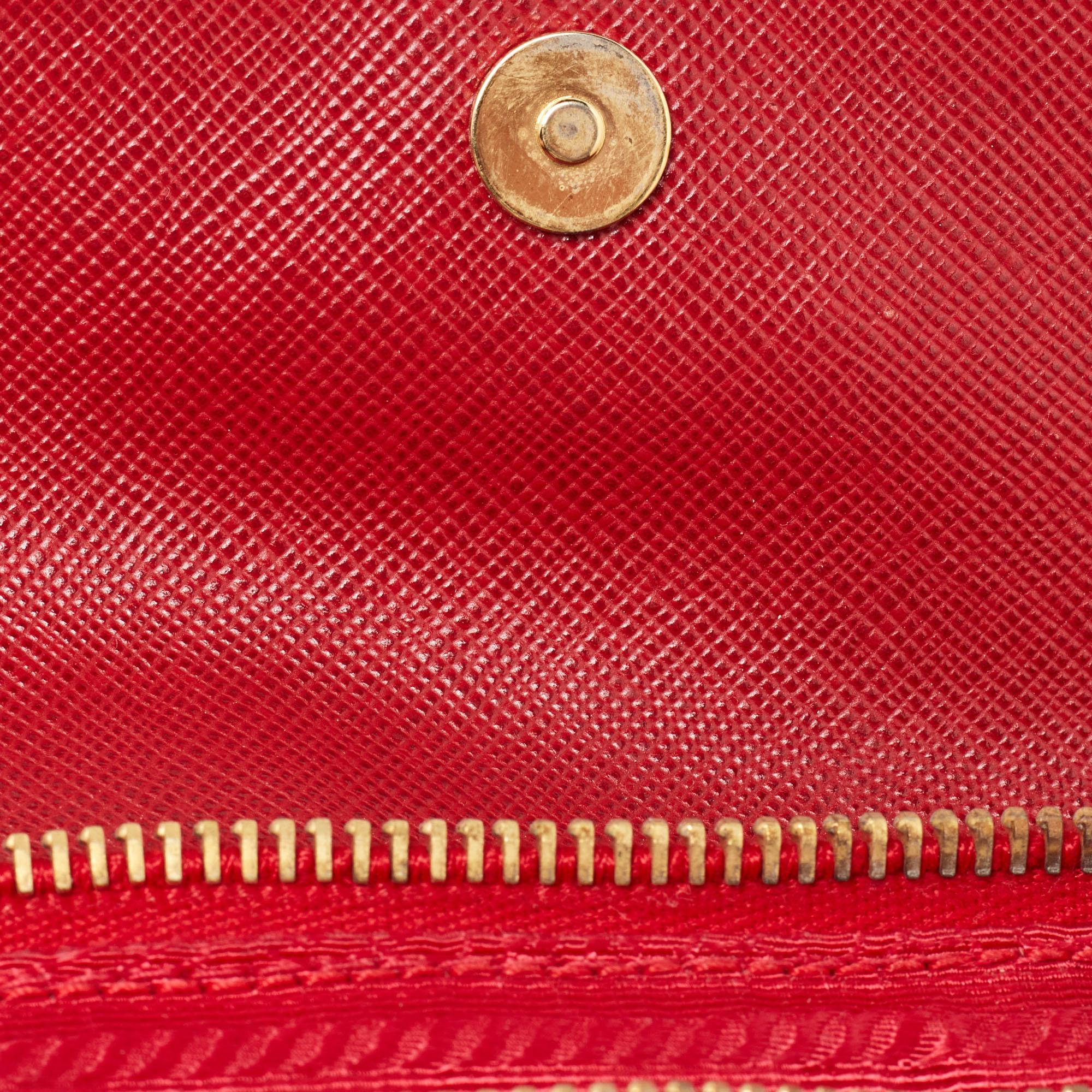 Prada Red Nylon and Leather Crossbody Bag 1