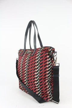 Prada Red Nylon Tessuto 2way Convertible Tote Bag 915pr69