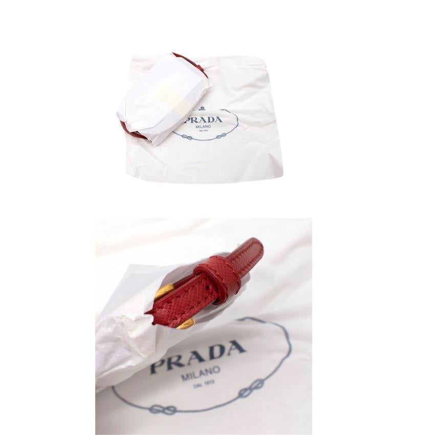 Prada Red Nylon Wristlet Crossbody Bag 2
