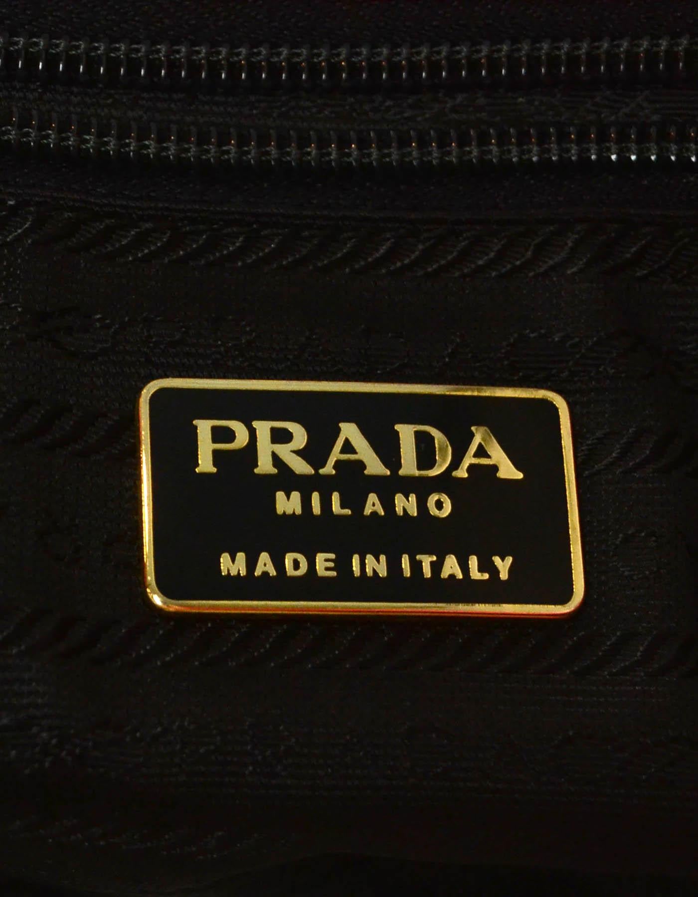Men's Prada Red Nylon XL Tote Bag W/ Goldtone Metal Handles