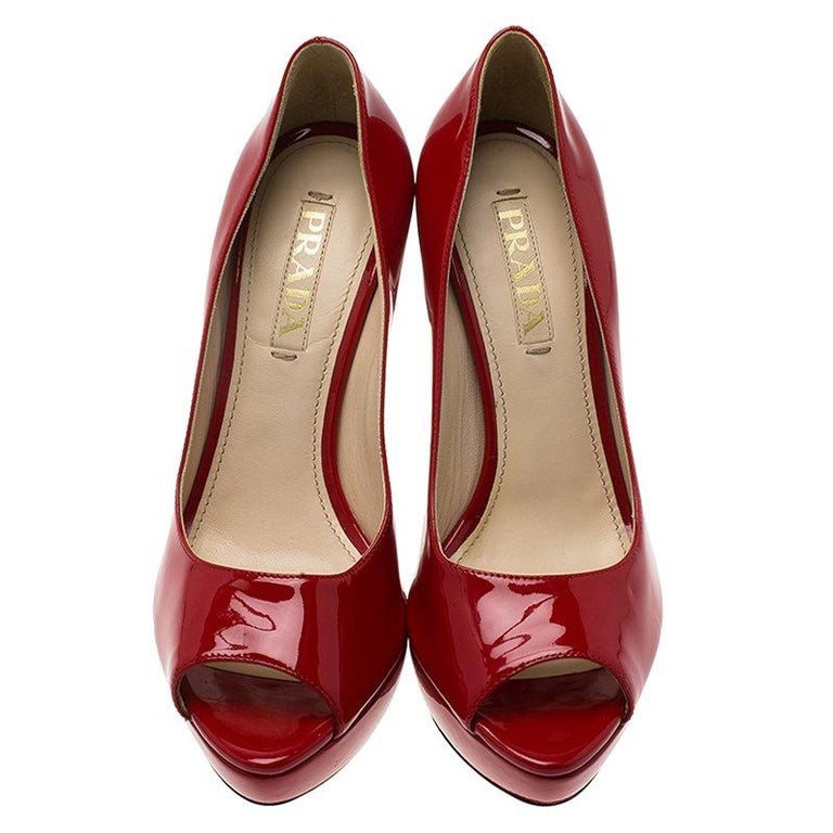 prada pumps red bottom