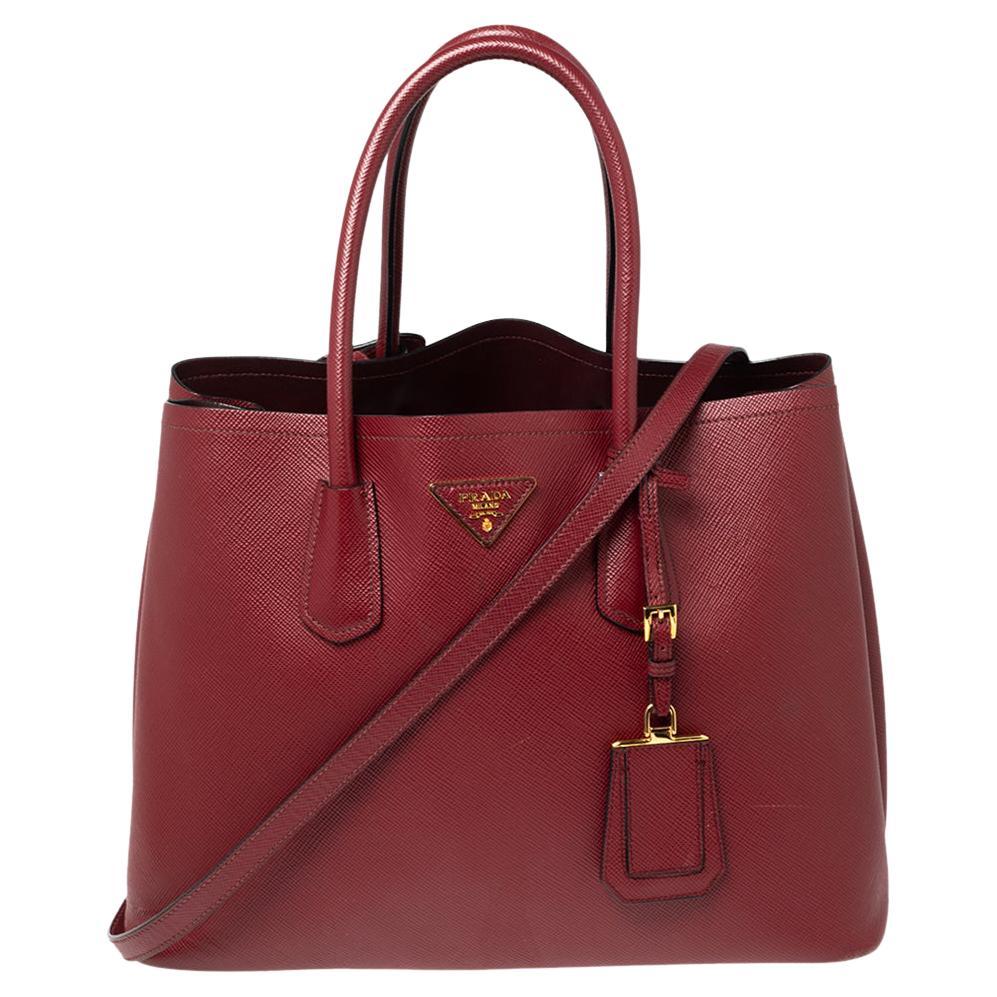 prada red handbag