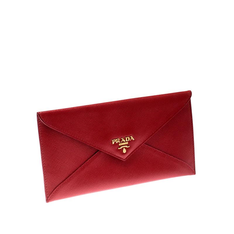 prada wallet red