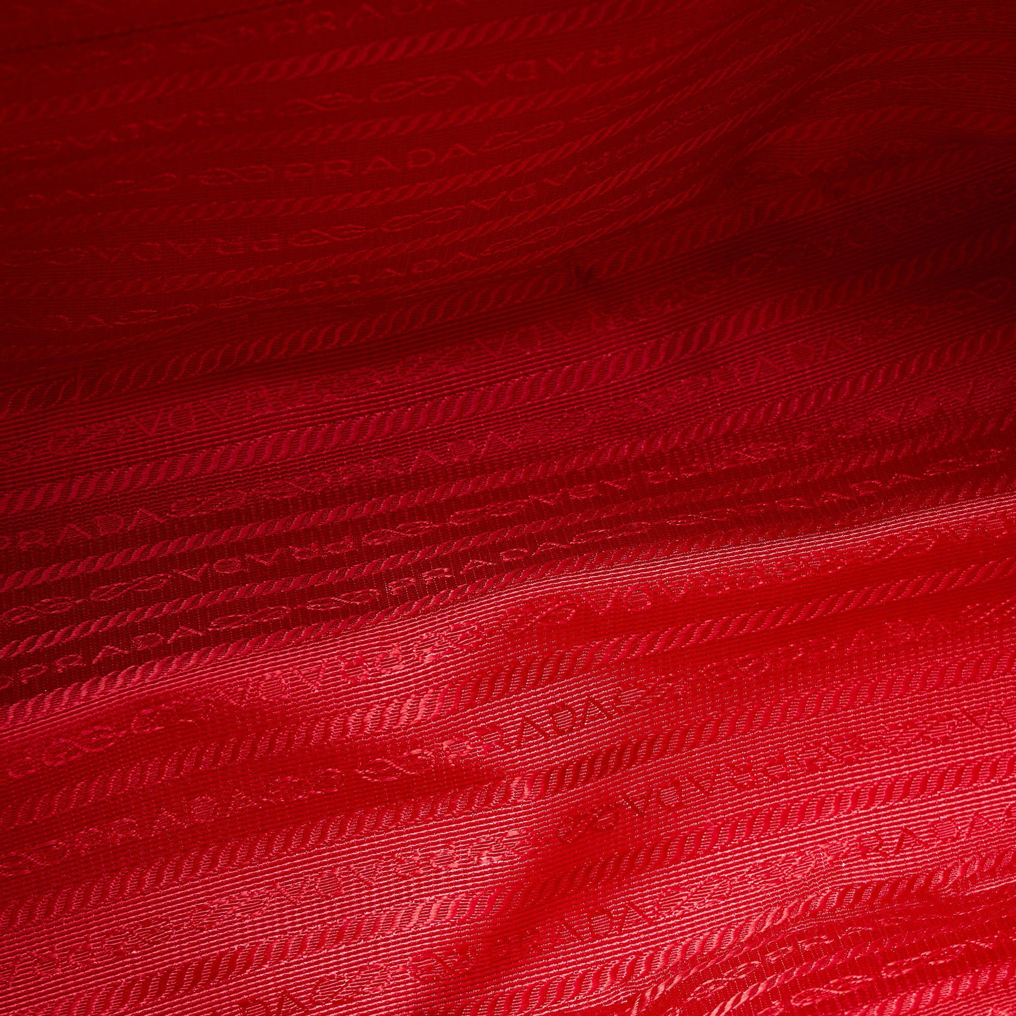 Prada Red Saffiano Leather Large Galleria Tote Bag 6