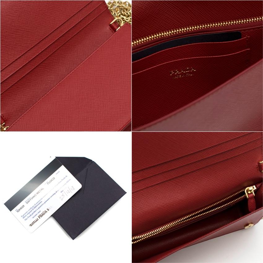Prada Red  Saffiano Leather Mini Shoulder Bag  2