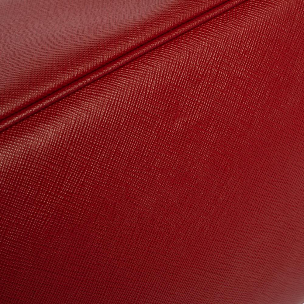 Prada Red Saffiano Lux Leather Large Gardener's Tote 3