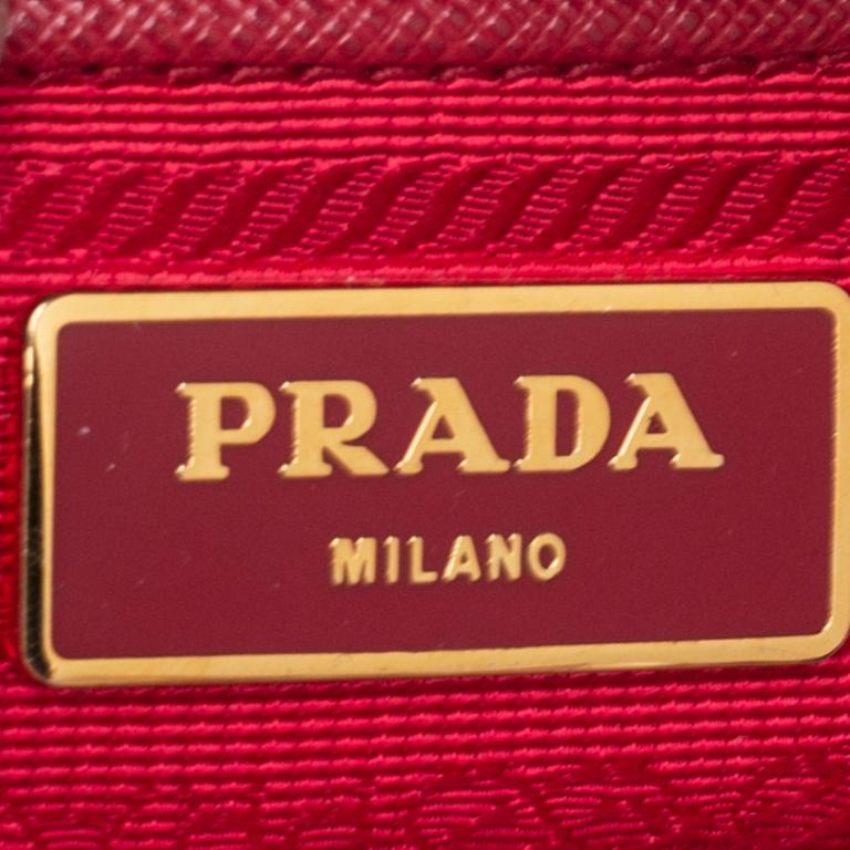 Prada Red Saffiano Lux Leather Large Gardener's Tote 6