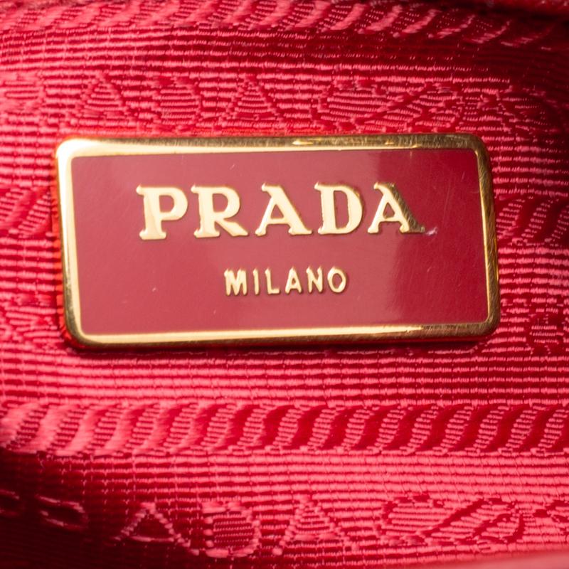 Prada Red Saffiano Lux Leather Large Tote 2