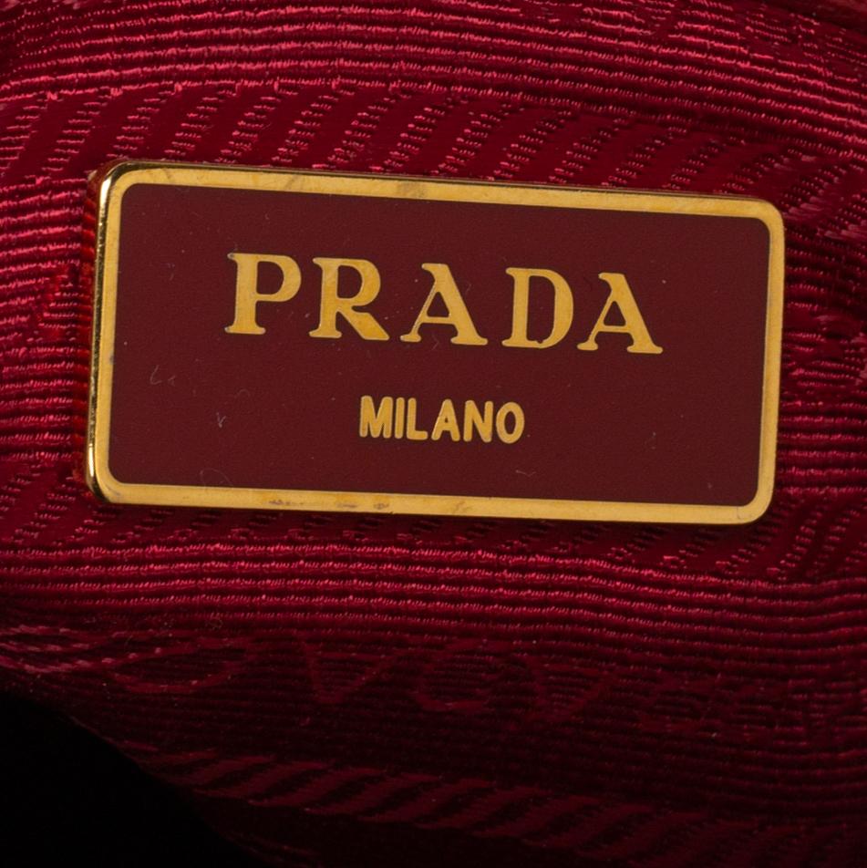 Prada Red Saffiano Lux Leather Mini Galleria Tote 4