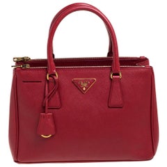 Prada Double-zip Logo Shoulder Bag in Red