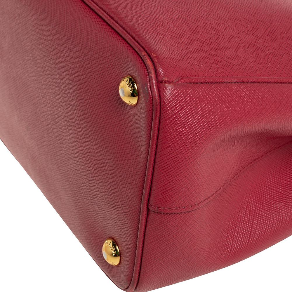 Prada Red Saffiano Lux Leather Small Galleria Tote 1