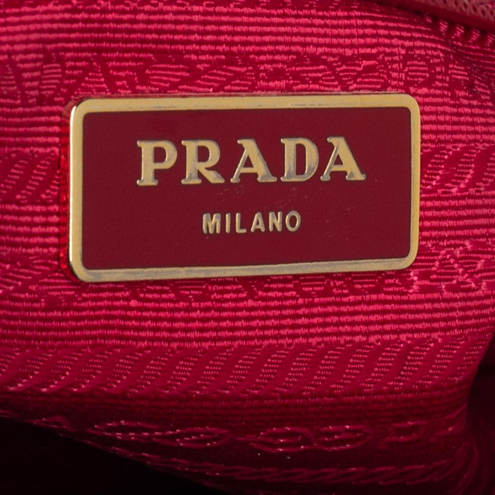 Prada Red Saffiano Lux Leather Small Galleria Tote 2