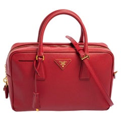 Prada Bauletto Handbag Saffiano Leather Small at 1stDibs