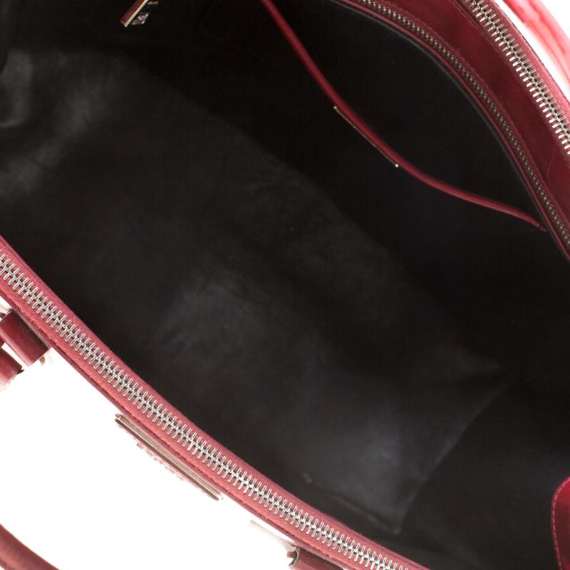 Prada Red Saffiano Lux Patent Leather Large Double Zip Tote 3