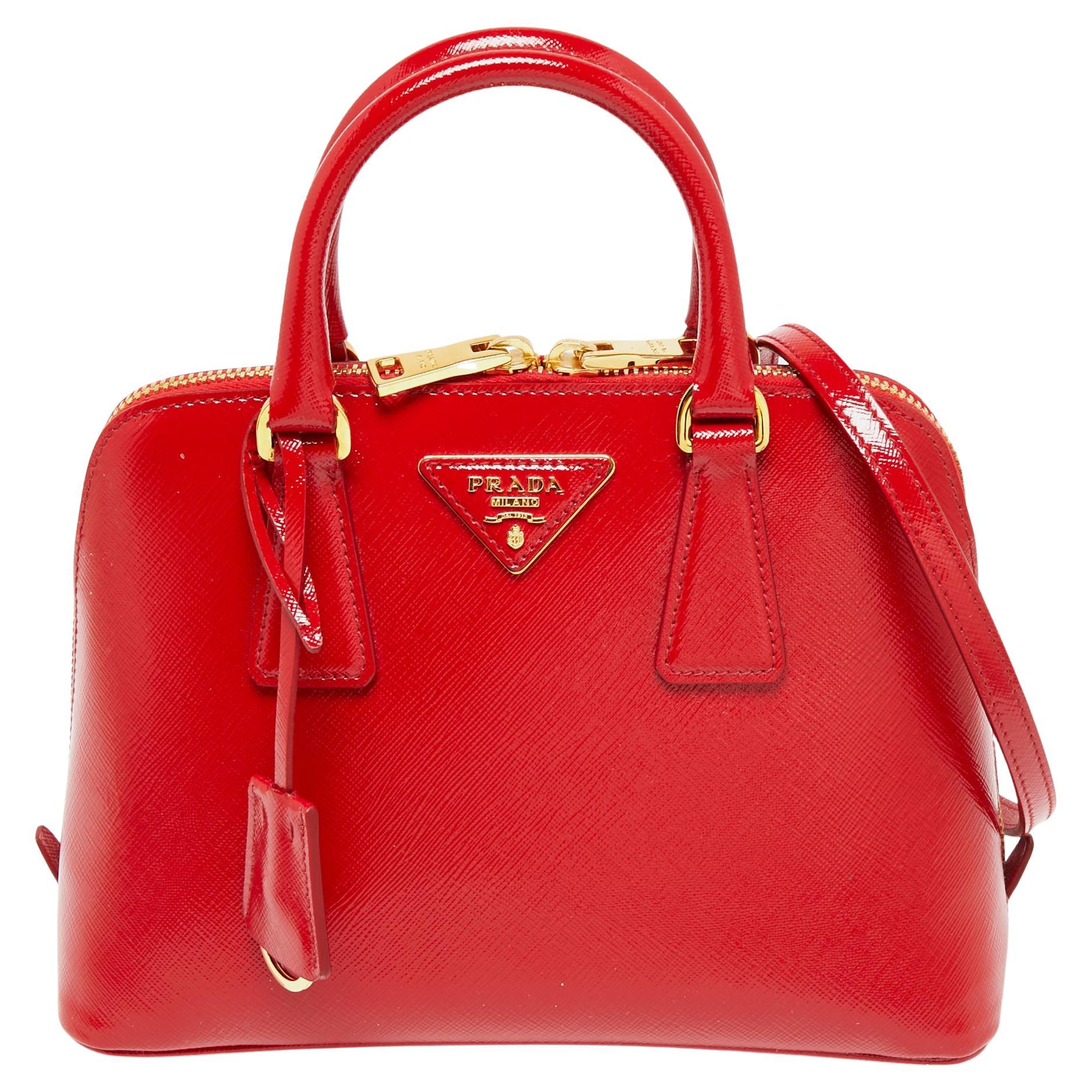 Prada Double Zip Handbag Mini Red | 1,233.00