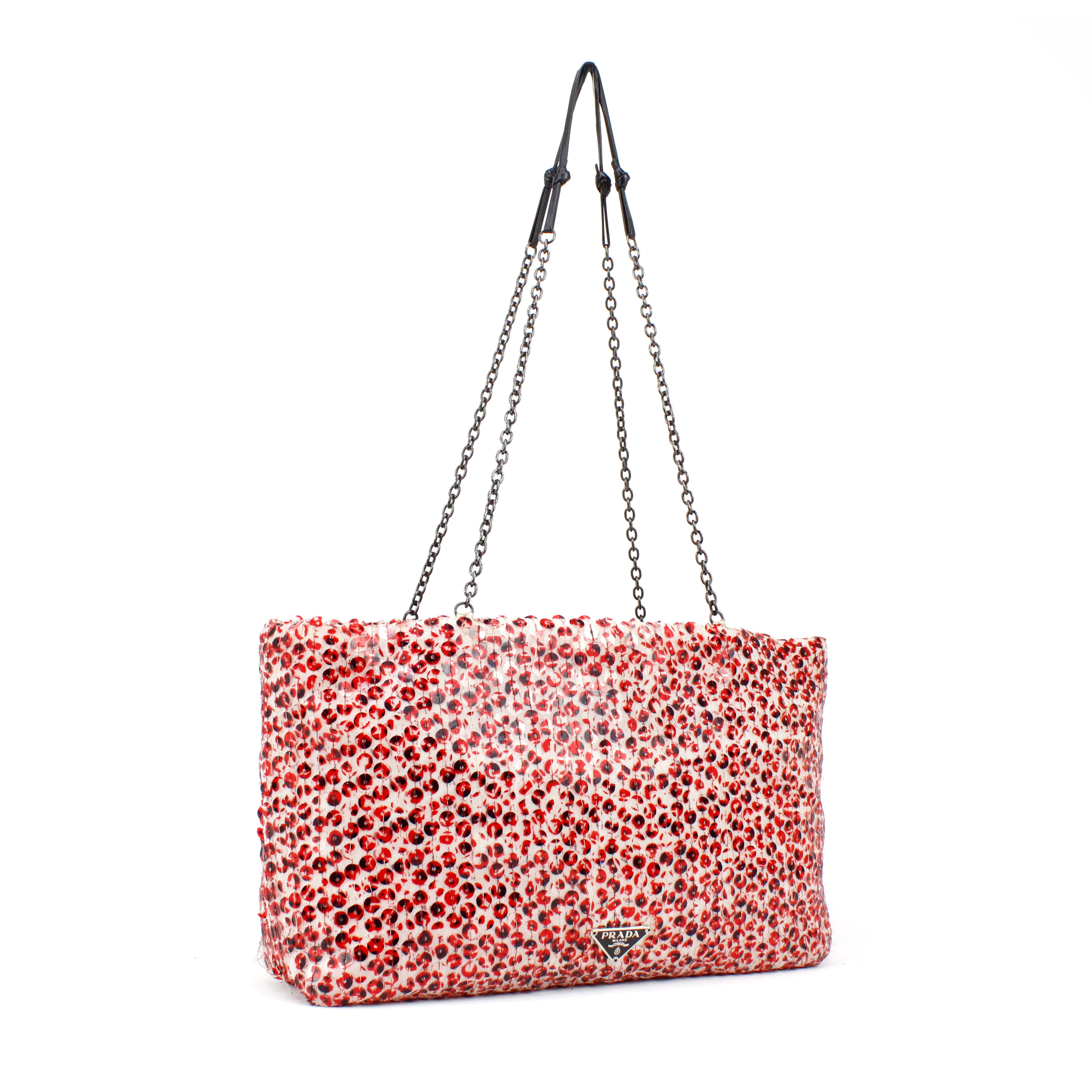 Women's Prada Red Sequin Bag  For Sale