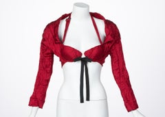 Prada Red Silk  Bolero Bra Top, 2009
