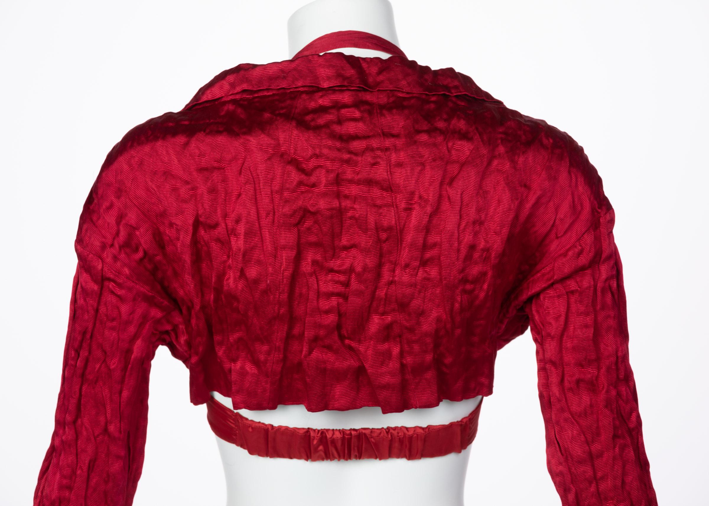 Women's Prada Red Silk  Bolero Bra Top, 2009