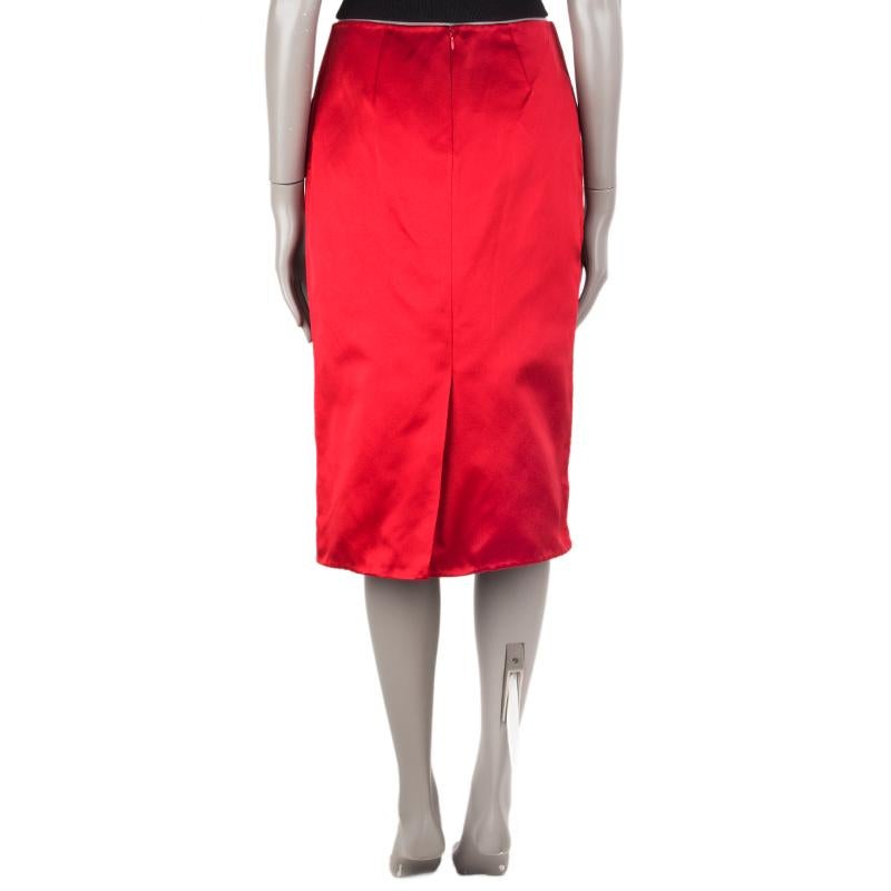 prada red skirt