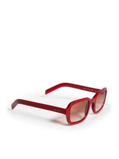 Prada Rote getönte Sonnenbrille mit quadratischem Rahmen