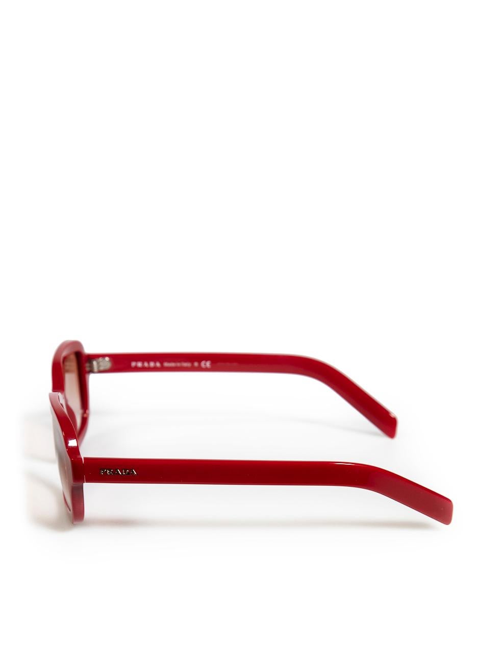 Women's Prada Red Square Frame Tinted Sunglasses For Sale