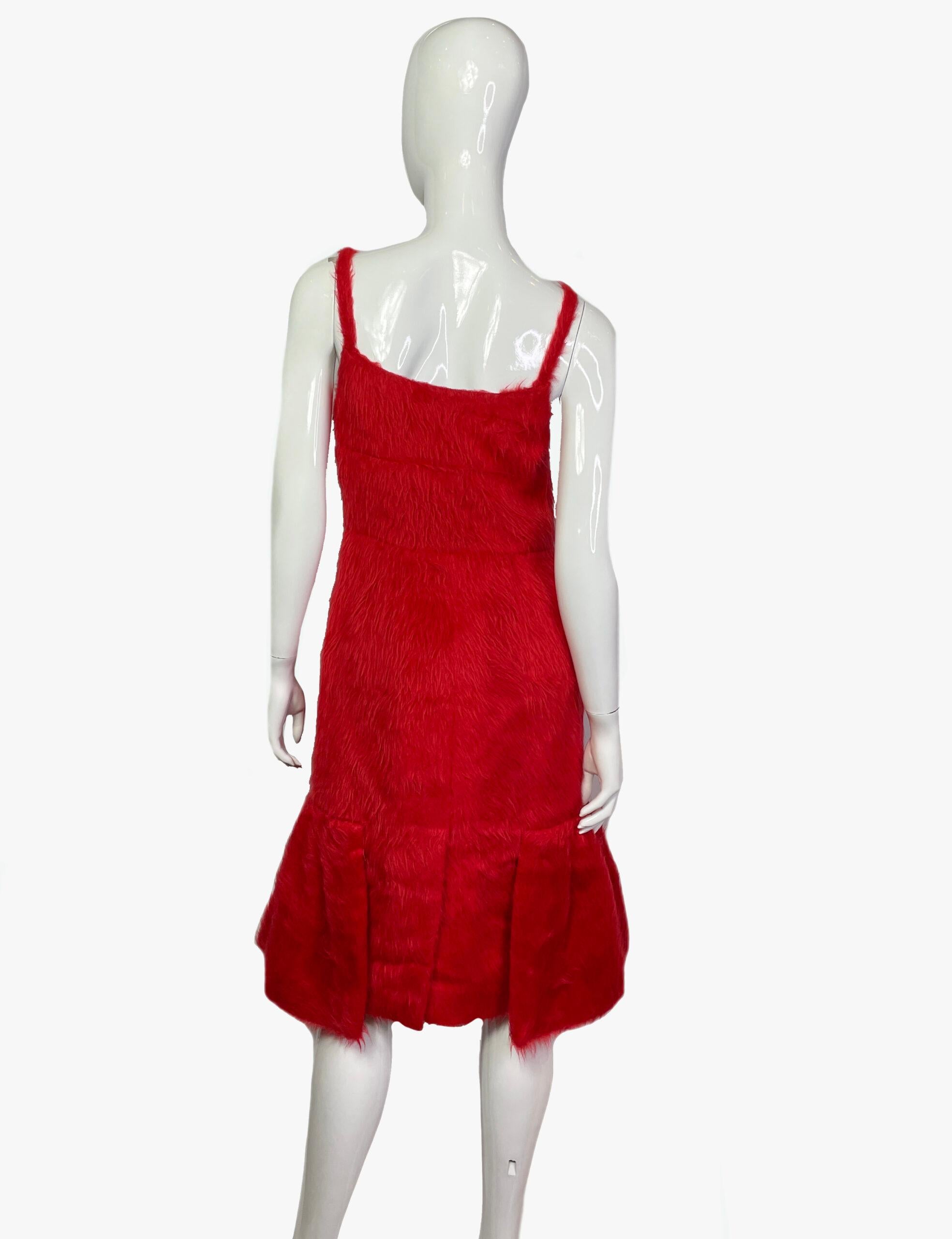 red prada dress
