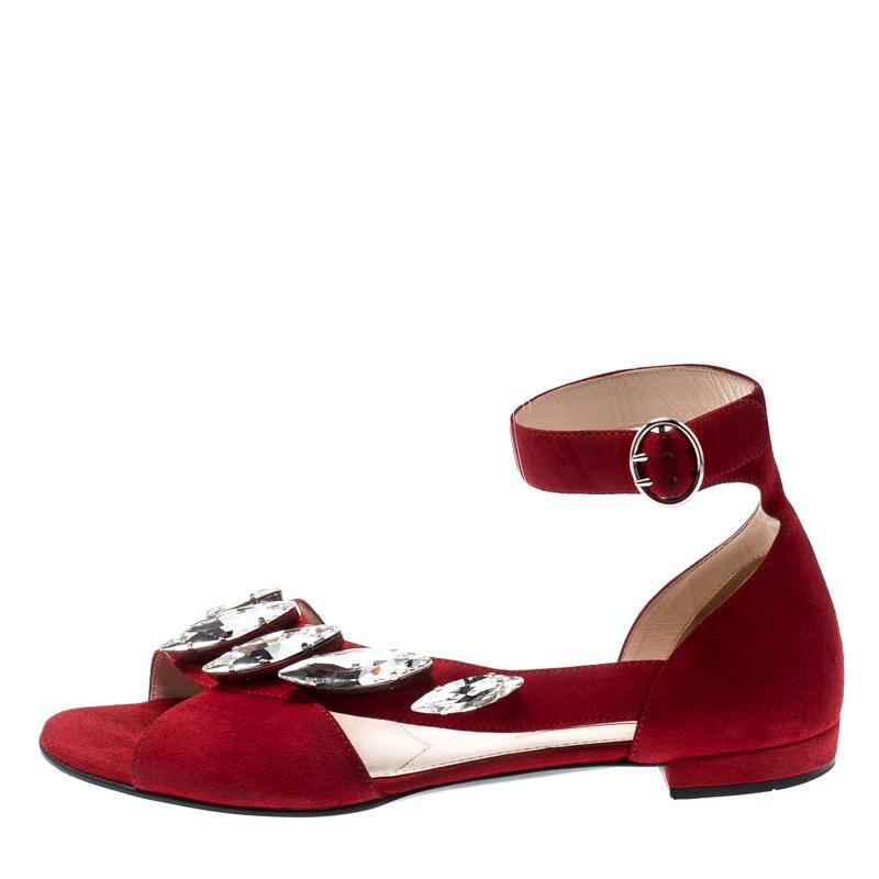 prada red sandals