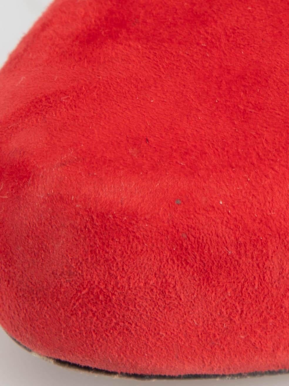 Escarpins compensés Prada rouges taille IT 36,5 en vente 3