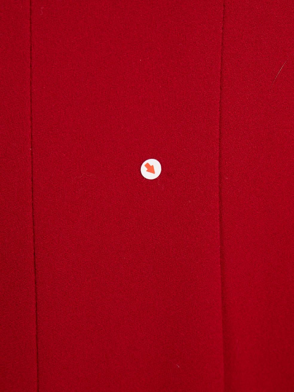 Prada Red V-Neck Midi Dress Size M 1