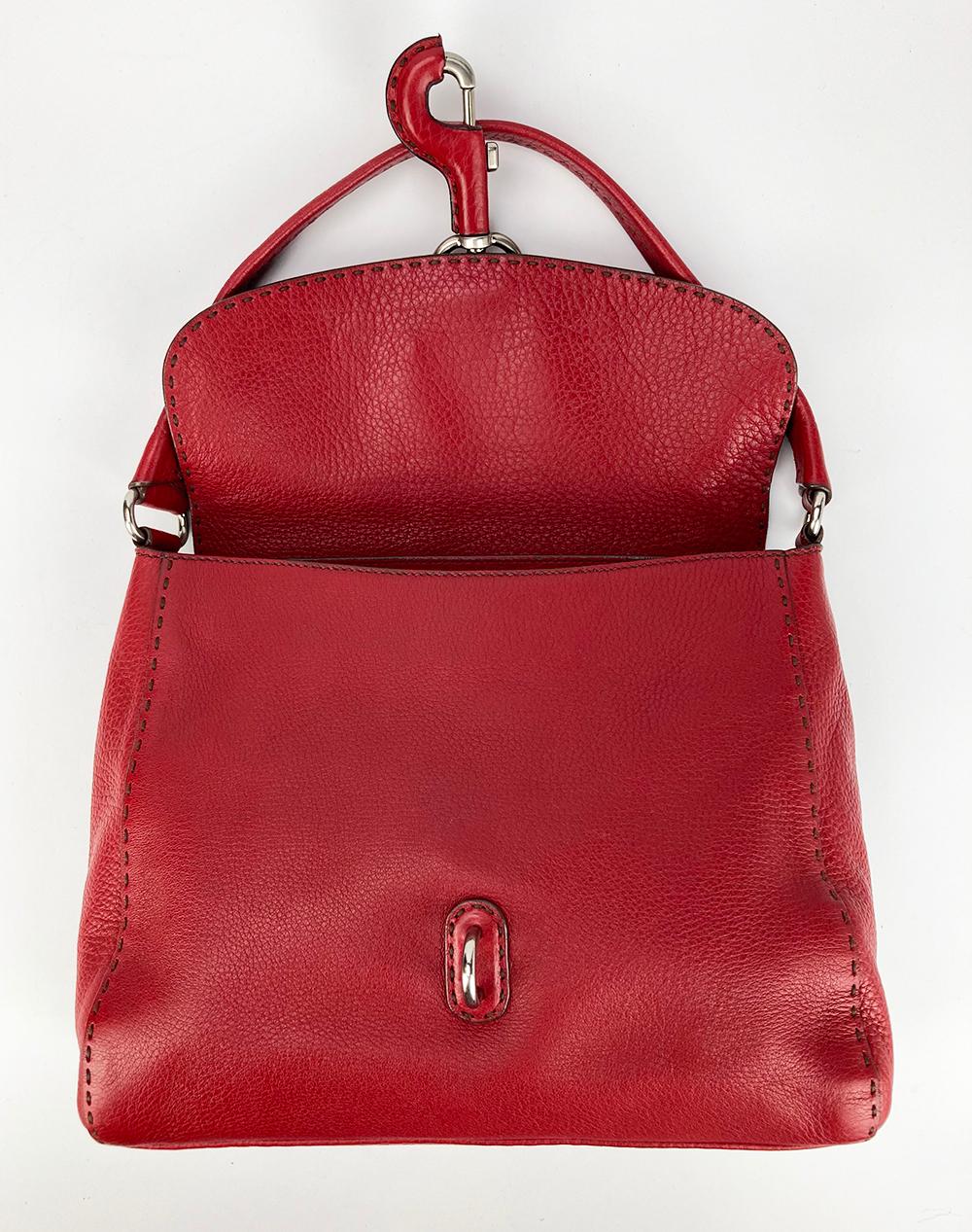 Prada Red Vitello Daino Semitracolla Bag 2