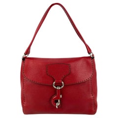 Prada Red Vitello Daino Semitracolla Bag