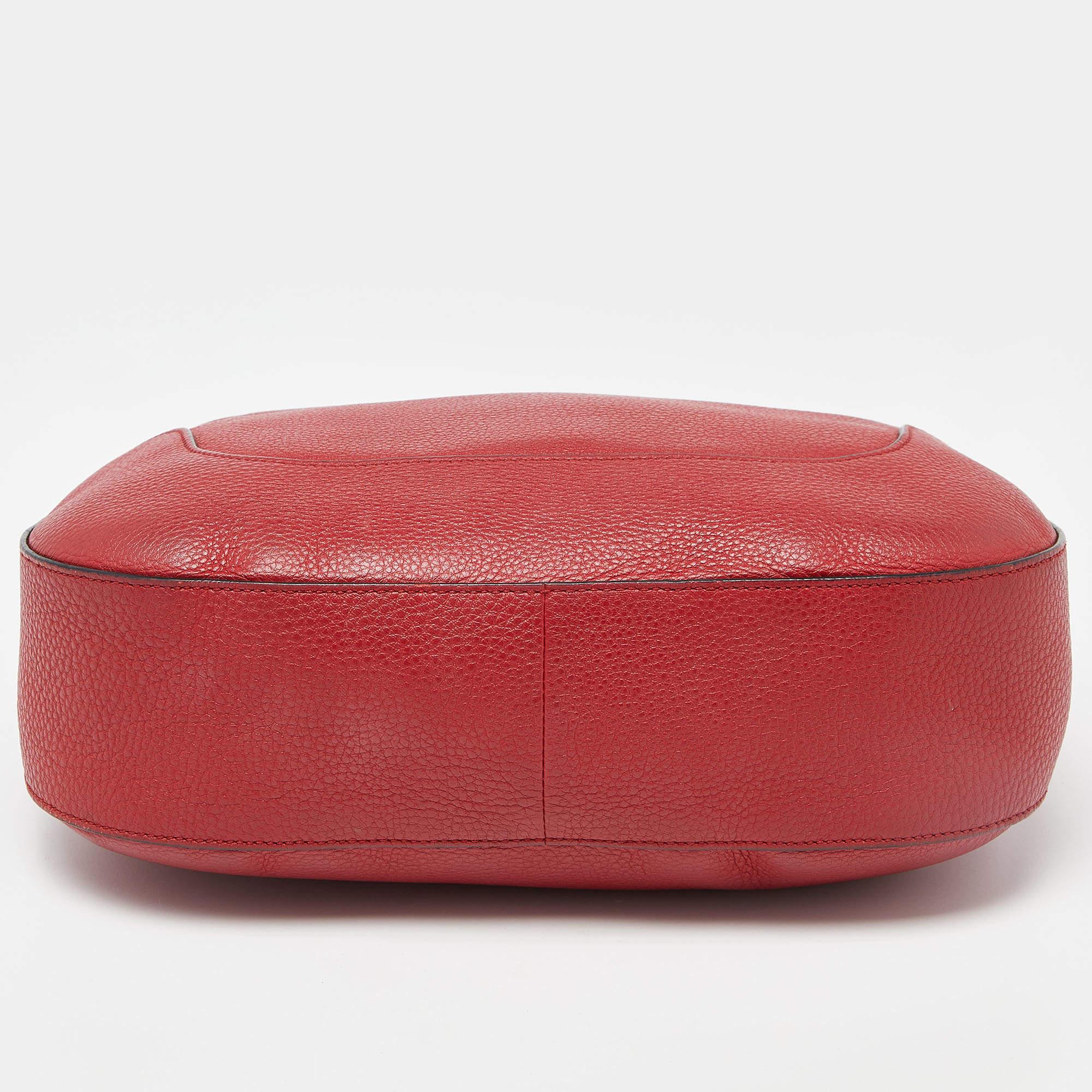 Prada Red Vitello Danio Leather Crossbody Bag 1