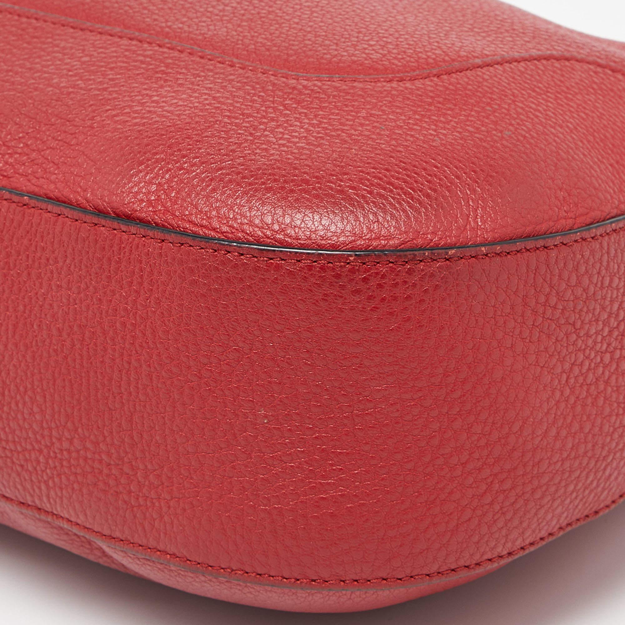Prada Red Vitello Danio Leather Crossbody Bag 5