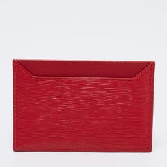 Prada Red Vitello Move Leather Card Holder