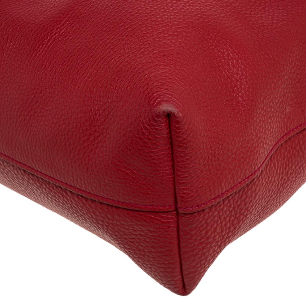 Prada Rot Vitello Phenix Leder Shopper Tasche 3