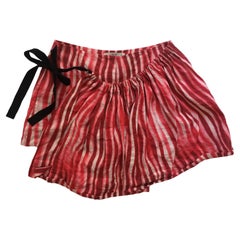 Prada Red White Crinkled Stripe Shorts Collection SS 2009 
