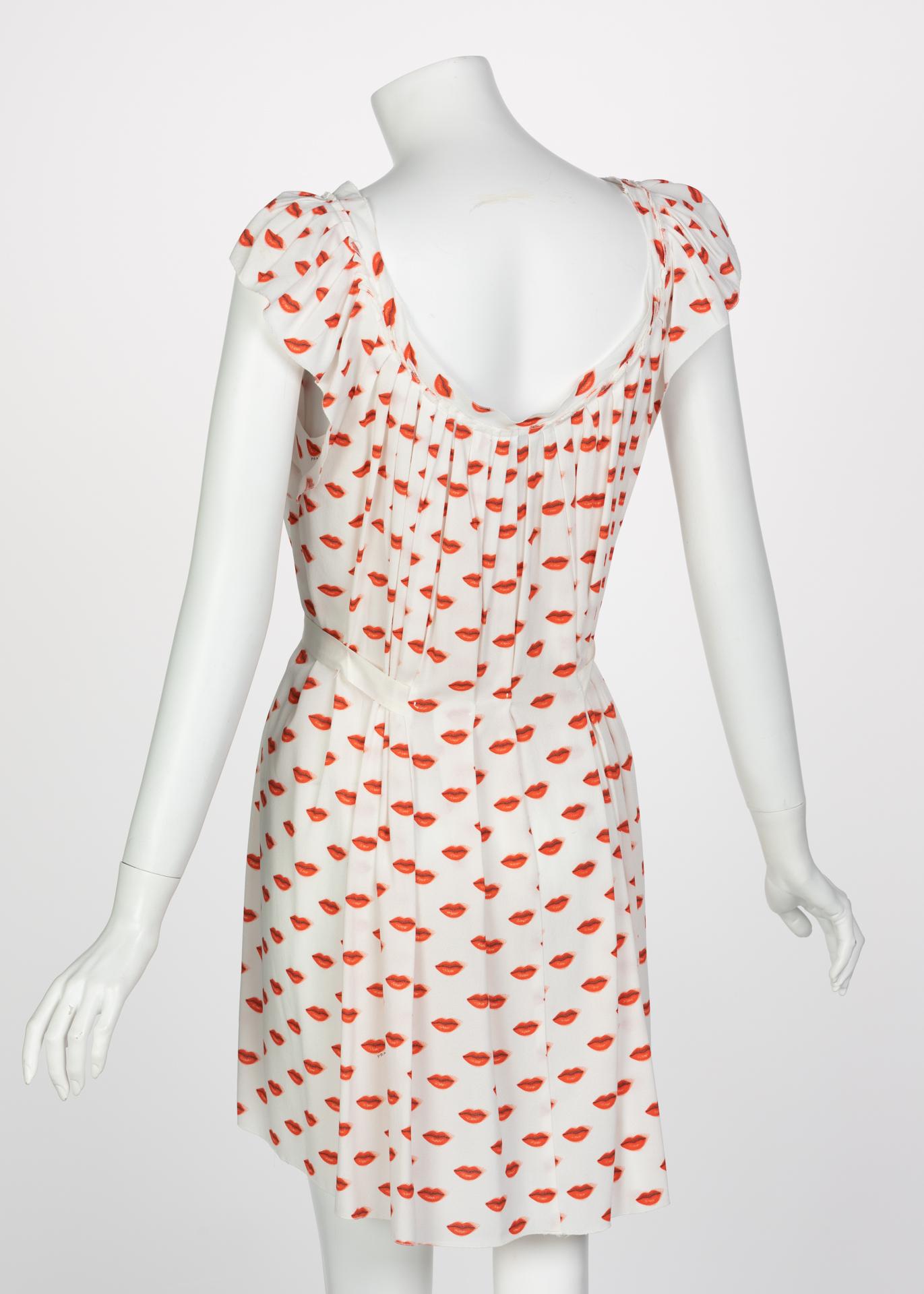 lips print dress