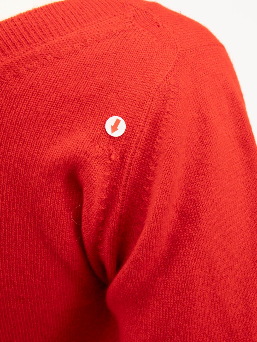 Prada - Pull en laine fine tricotée rouge, taille M Pour femmes en vente