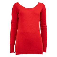 Prada Red Wool Fine Knit Jumper Size M