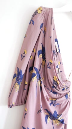 Prada Resort 2008 Honeysuckle Print One Sleeve Dress