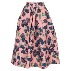 Rosa geblümter Seidenrock im Resort 2008 von Prada