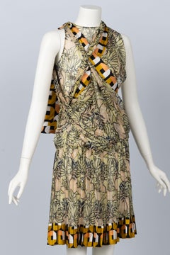 Prada Resort 2010 Silk Multi-Style Open Back Mini Dress